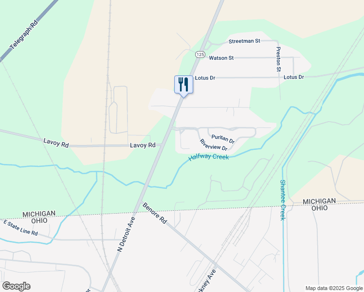 map of restaurants, bars, coffee shops, grocery stores, and more near 22 Pilgrim Court in Erie