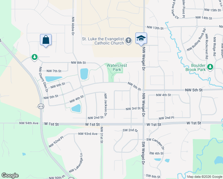 map of restaurants, bars, coffee shops, grocery stores, and more near 4403 Northwest 5th Street in Ankeny