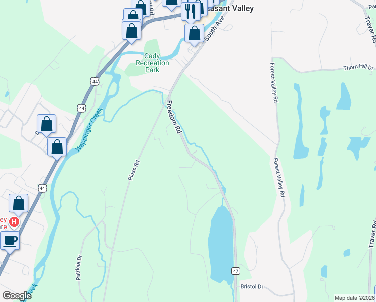 map of restaurants, bars, coffee shops, grocery stores, and more near 990 Freedom Road in Pleasant Valley