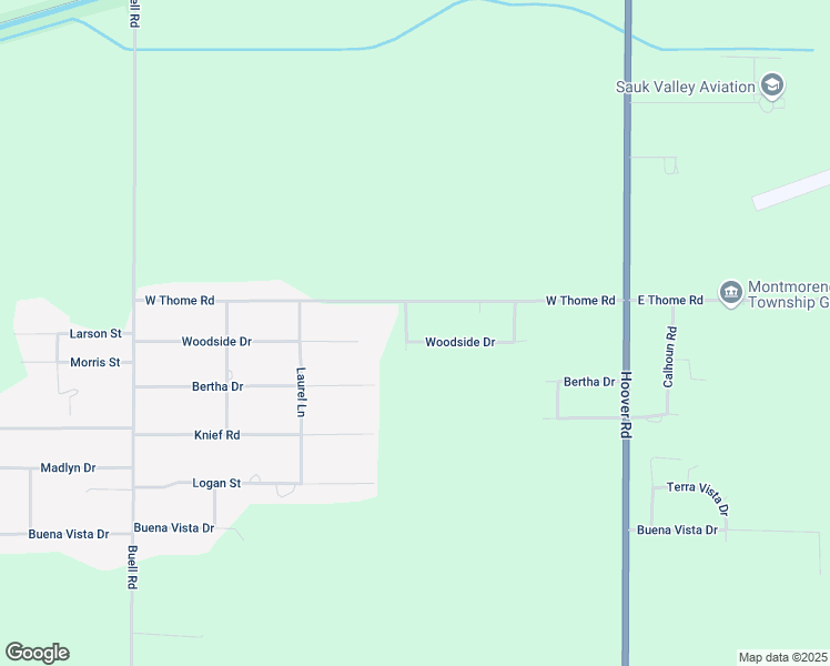 map of restaurants, bars, coffee shops, grocery stores, and more near 28533 West Thome Road in Rock Falls