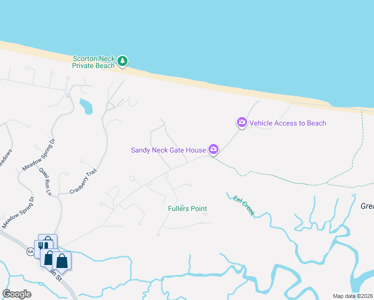 map of restaurants, bars, coffee shops, grocery stores, and more near 24 Leonard Road in Barnstable
