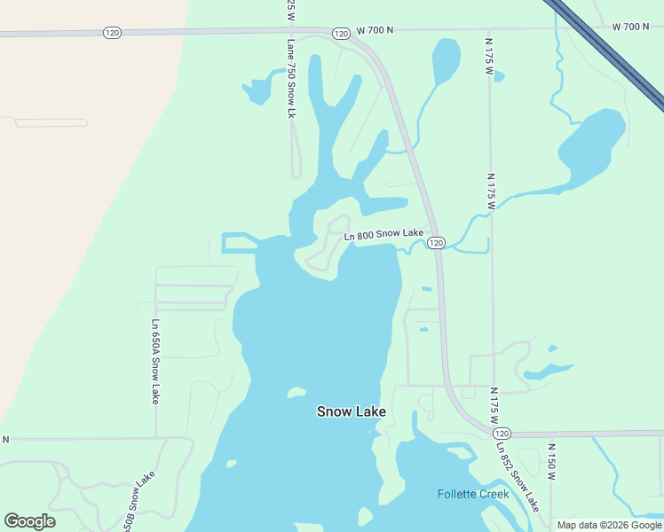 map of restaurants, bars, coffee shops, grocery stores, and more near 940 Ln 800 Snow Lake in Fremont