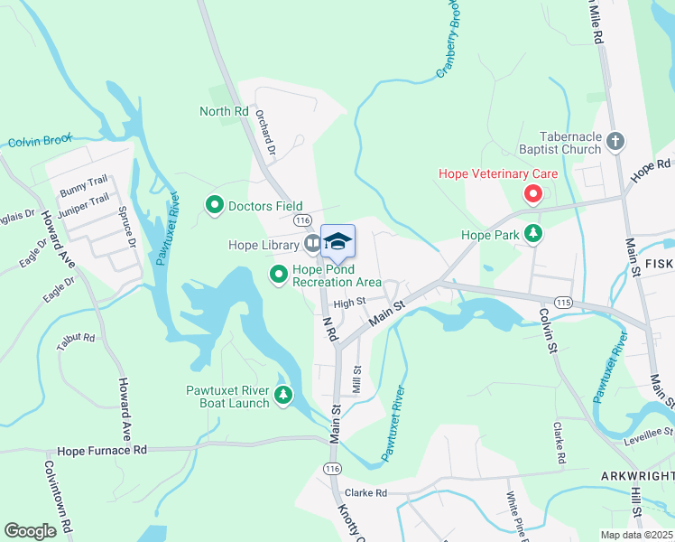 map of restaurants, bars, coffee shops, grocery stores, and more near 391 Hope Furnace Road in Scituate