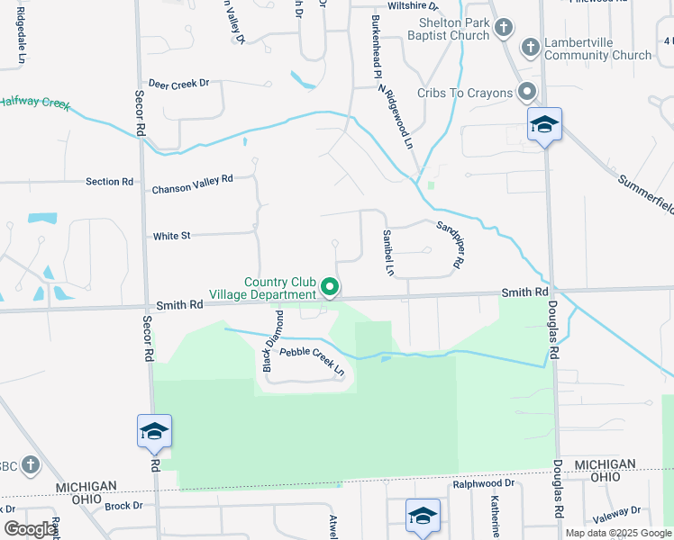 map of restaurants, bars, coffee shops, grocery stores, and more near 6628 Marzden Drive in Lambertville