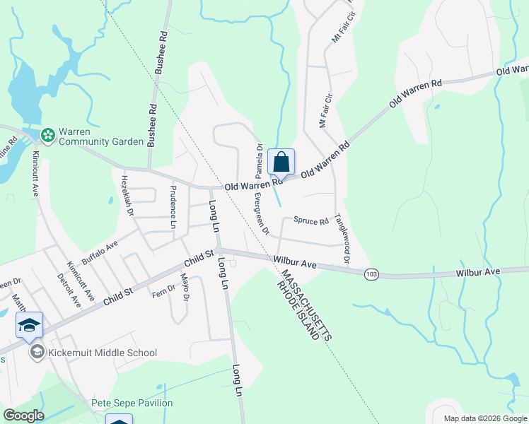 map of restaurants, bars, coffee shops, grocery stores, and more near 36 Evergreen Dr in Swansea