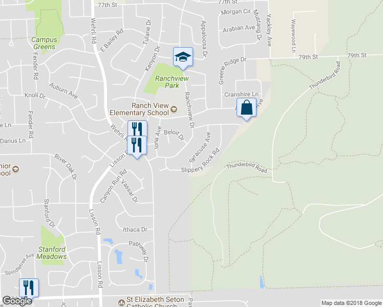 map of restaurants, bars, coffee shops, grocery stores, and more near 1837 Syracuse Avenue in Naperville