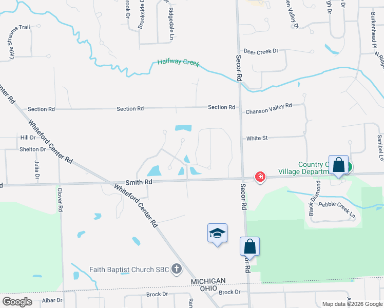 map of restaurants, bars, coffee shops, grocery stores, and more near 6703 Summer Breeze Drive in Lambertville