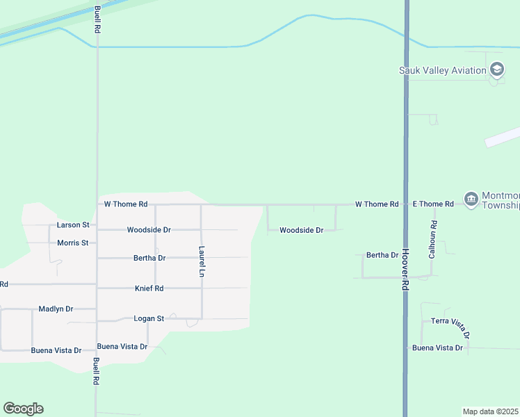 map of restaurants, bars, coffee shops, grocery stores, and more near 28533 West Thome Road in Rock Falls