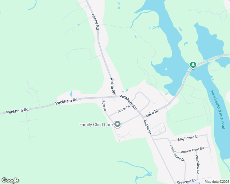 map of restaurants, bars, coffee shops, grocery stores, and more near 265 Peckham Road in Acushnet