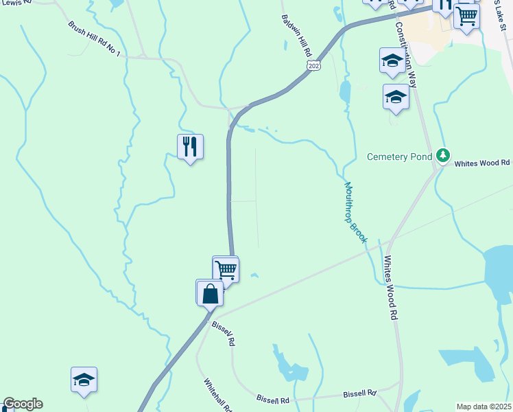 map of restaurants, bars, coffee shops, grocery stores, and more near 35 Harris Road in Litchfield