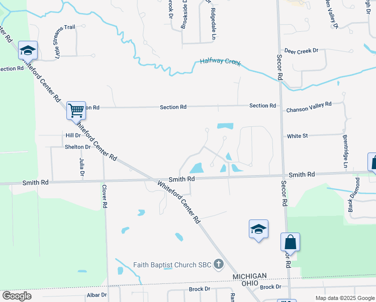 map of restaurants, bars, coffee shops, grocery stores, and more near 6615 Summerlyn Boulevard in Lambertville