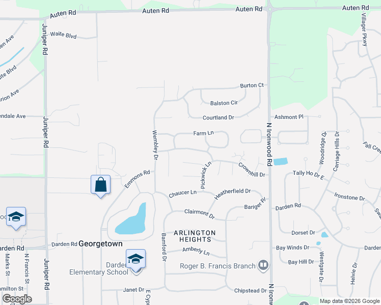 map of restaurants, bars, coffee shops, grocery stores, and more near 18371 Coventry Ct in South Bend