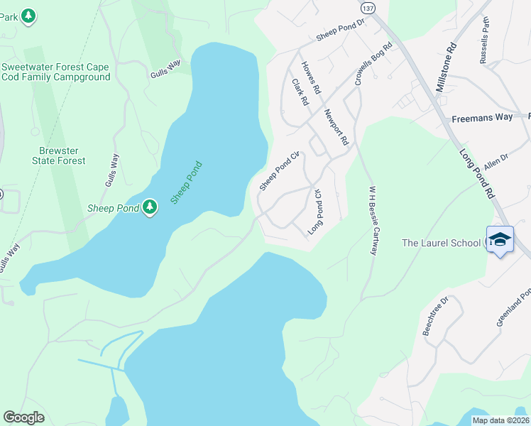 map of restaurants, bars, coffee shops, grocery stores, and more near 0 Tanglewood Road in Brewster