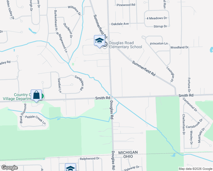 map of restaurants, bars, coffee shops, grocery stores, and more near 2600 Smith Road in Lambertville