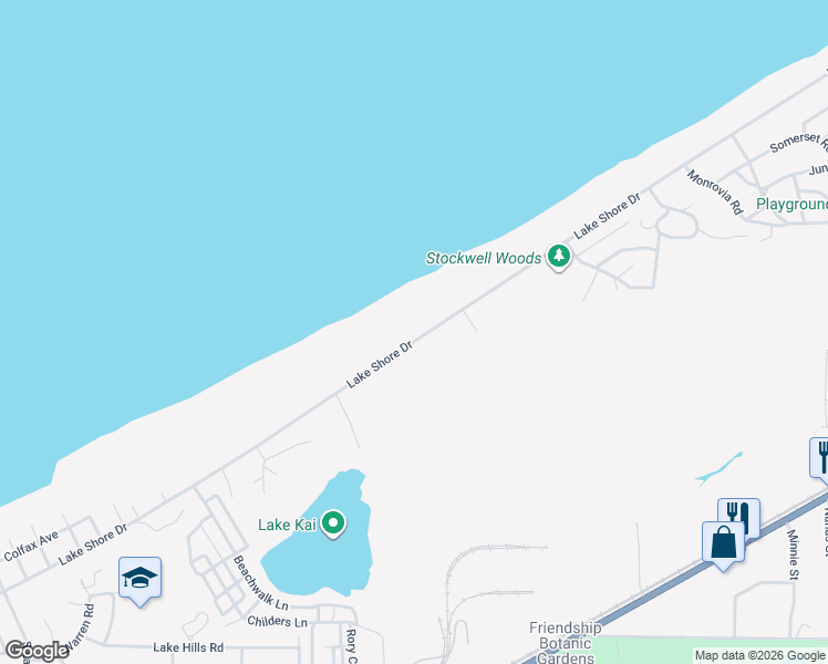map of restaurants, bars, coffee shops, grocery stores, and more near 1031-1127 Lake Shore Dr in Michigan City