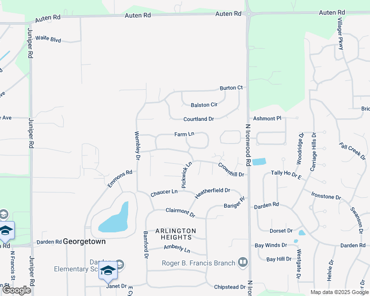 map of restaurants, bars, coffee shops, grocery stores, and more near 18371 Coventry Court in South Bend