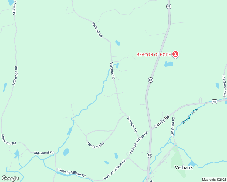 map of restaurants, bars, coffee shops, grocery stores, and more near 87 Verbank Road in Millbrook