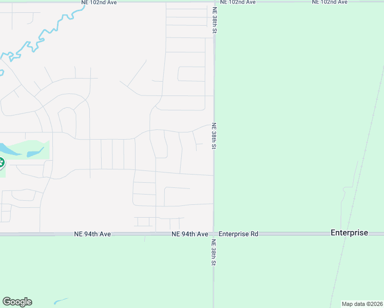 map of restaurants, bars, coffee shops, grocery stores, and more near 9740 Northeast 38th Street in Elkhart