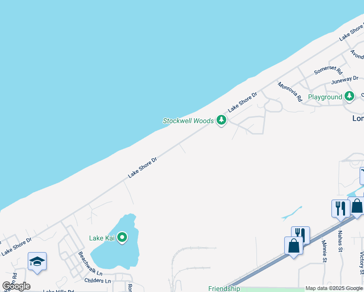 map of restaurants, bars, coffee shops, grocery stores, and more near 1400 Lake Shore Drive in Long Beach
