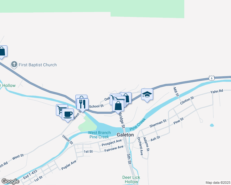 10 Oak Street, Galeton PA Walk Score