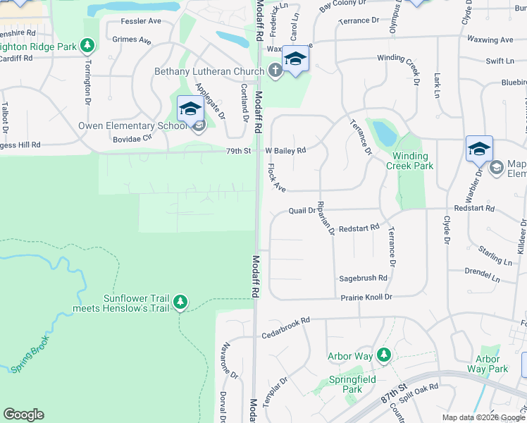 map of restaurants, bars, coffee shops, grocery stores, and more near 499 Quail Drive in Naperville