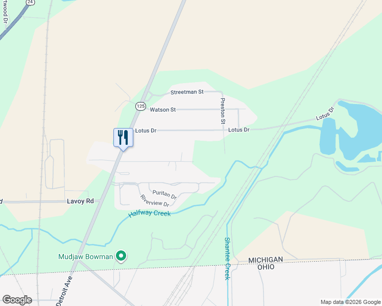 map of restaurants, bars, coffee shops, grocery stores, and more near 953 Dixie Avenue in Erie