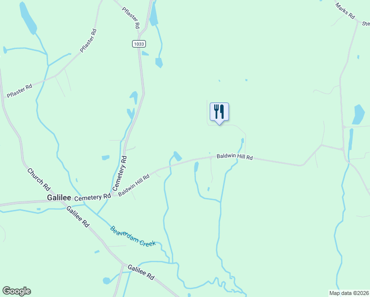 map of restaurants, bars, coffee shops, grocery stores, and more near 125 Baldwin Hill Road in Damascus