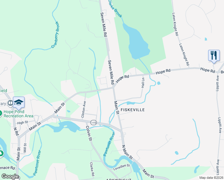 map of restaurants, bars, coffee shops, grocery stores, and more near 15 Meadow Road in Scituate