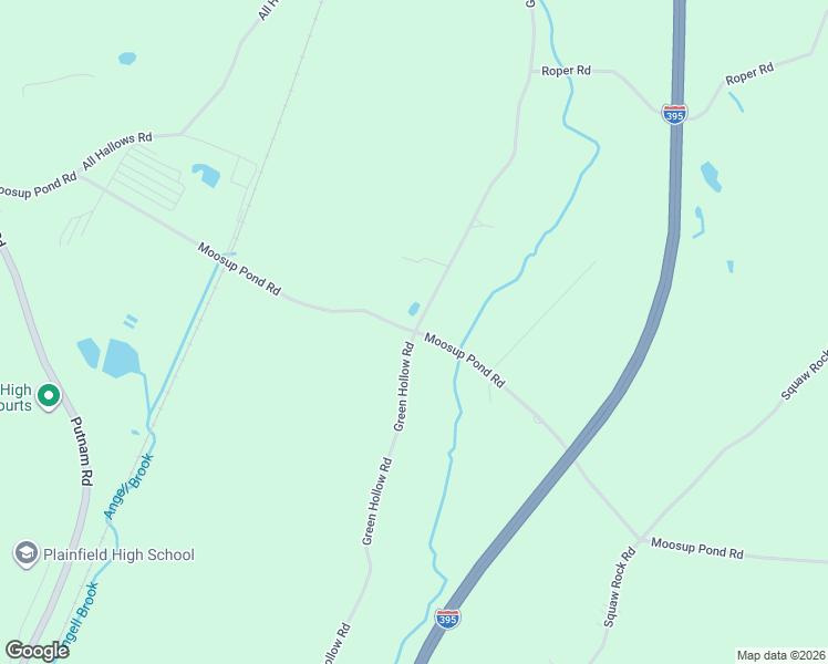 map of restaurants, bars, coffee shops, grocery stores, and more near 251 Moosup Pond Road in Plainfield