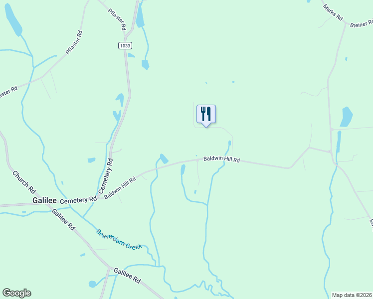 map of restaurants, bars, coffee shops, grocery stores, and more near 125 Baldwin Hill Road in Damascus