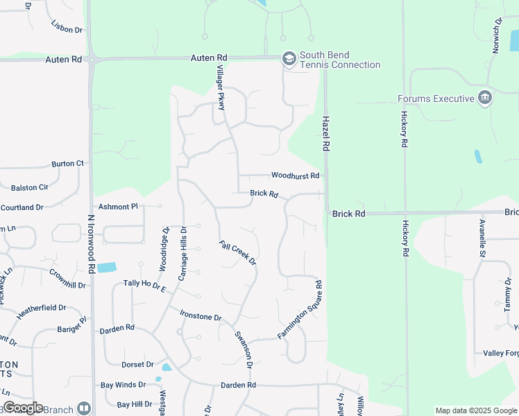 map of restaurants, bars, coffee shops, grocery stores, and more near Brick Rd in Granger