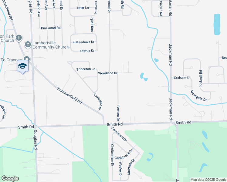map of restaurants, bars, coffee shops, grocery stores, and more near 6751 Fortuna Drive in Temperance