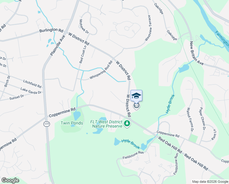 map of restaurants, bars, coffee shops, grocery stores, and more near 6 Bella Lane in Farmington