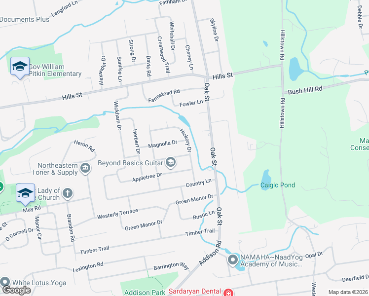 map of restaurants, bars, coffee shops, grocery stores, and more near 48 Cherrytree Drive in East Hartford