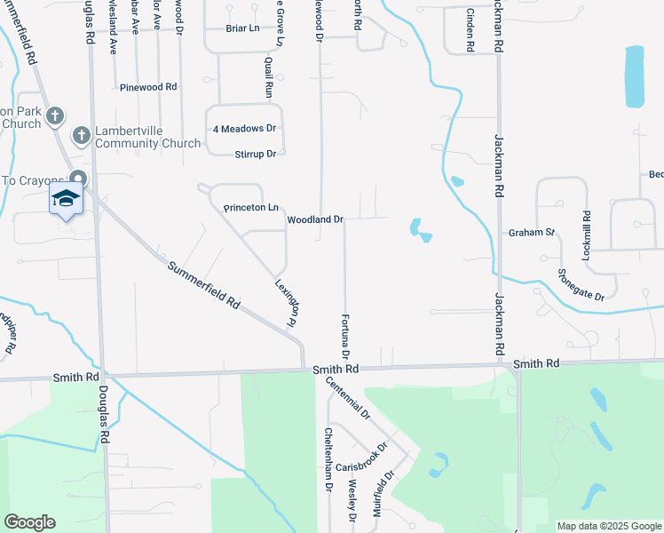 map of restaurants, bars, coffee shops, grocery stores, and more near 6751 Fortuna Drive in Temperance