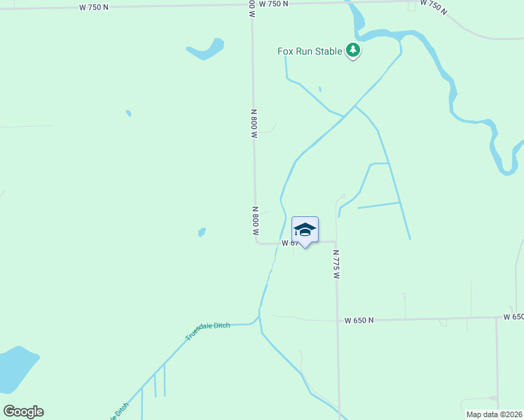 map of restaurants, bars, coffee shops, grocery stores, and more near 6875 North 800 West in Shipshewana