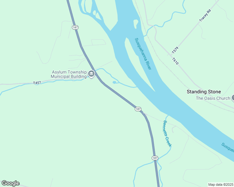 map of restaurants, bars, coffee shops, grocery stores, and more near State Route 187 in Towanda