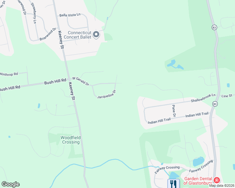 map of restaurants, bars, coffee shops, grocery stores, and more near 92 Jacqueline Drive in Manchester