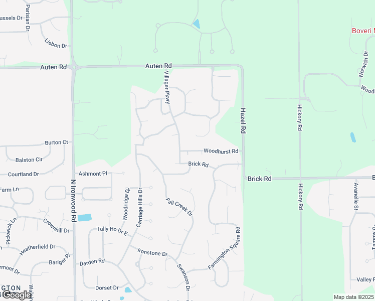 map of restaurants, bars, coffee shops, grocery stores, and more near 17499 Woodhurst Road in Granger