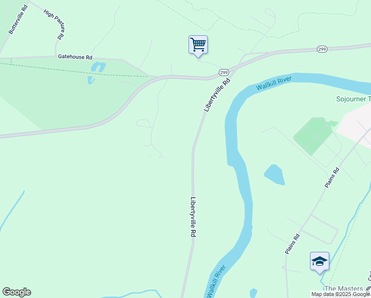 map of restaurants, bars, coffee shops, grocery stores, and more near 46 Libertyville Road in New Paltz