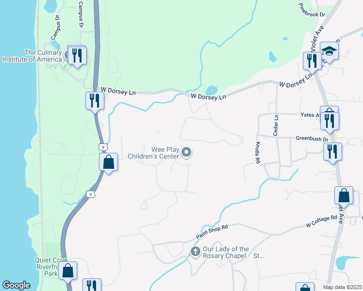 map of restaurants, bars, coffee shops, grocery stores, and more near 26 Luty Drive in Hyde Park