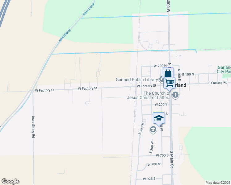 map of restaurants, bars, coffee shops, grocery stores, and more near 531 West Factory Street in Garland