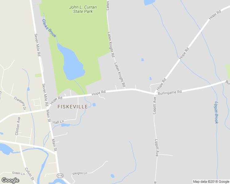 map of restaurants, bars, coffee shops, grocery stores, and more near 1370 Hope Road in Cranston