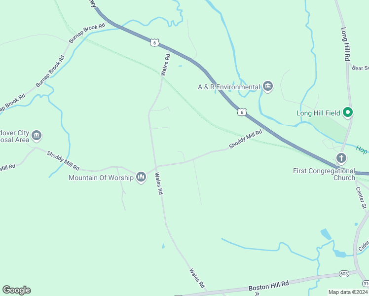 map of restaurants, bars, coffee shops, grocery stores, and more near 57 Shoddy Mill Road in Andover