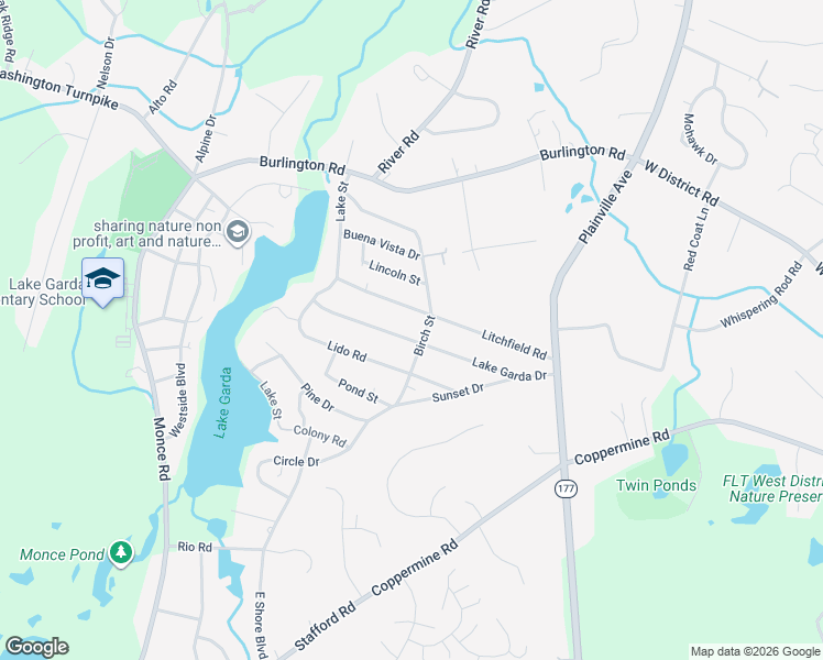 map of restaurants, bars, coffee shops, grocery stores, and more near 62 Lake Garda Drive in Farmington