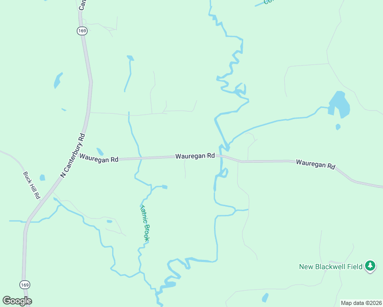 map of restaurants, bars, coffee shops, grocery stores, and more near 77 Wauregan Road in Canterbury