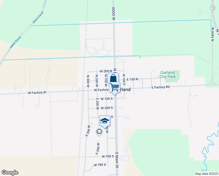 map of restaurants, bars, coffee shops, grocery stores, and more near 50 South 100 West in Garland