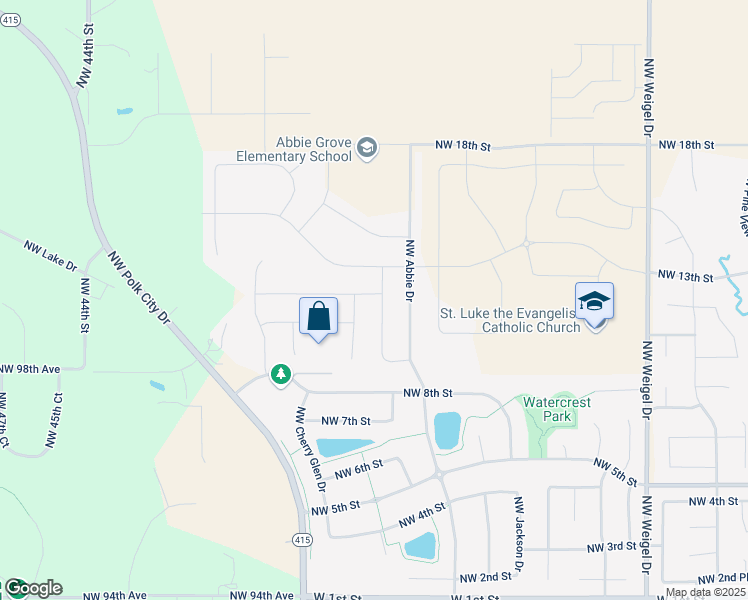 map of restaurants, bars, coffee shops, grocery stores, and more near 5015 Northwest 13th Street in Ankeny