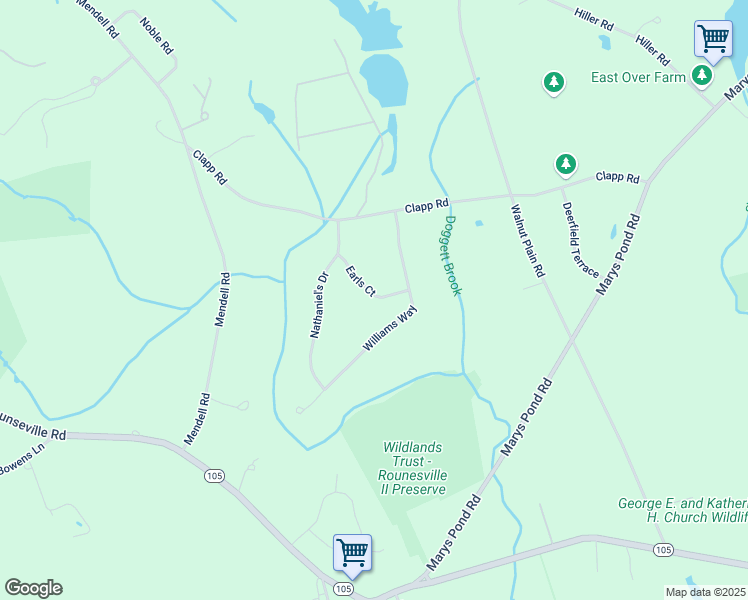 map of restaurants, bars, coffee shops, grocery stores, and more near 30 Earls Court in Rochester