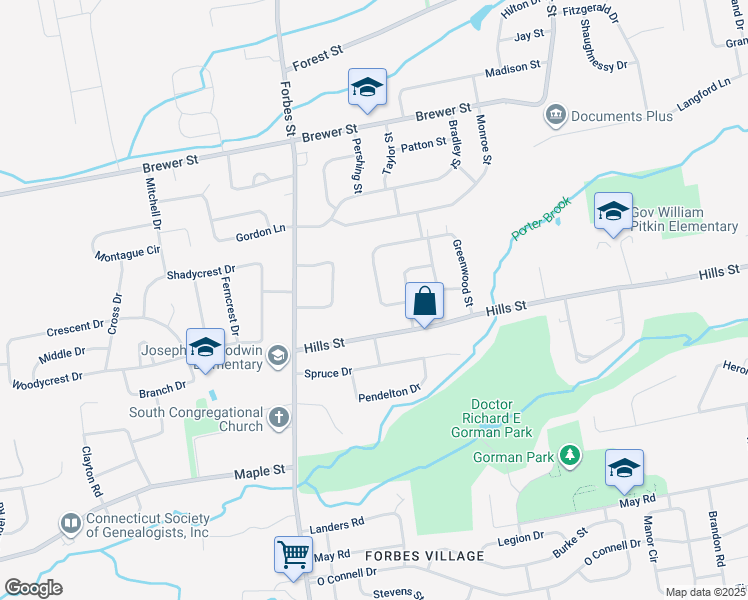 map of restaurants, bars, coffee shops, grocery stores, and more near 202 Greenwood Street in East Hartford